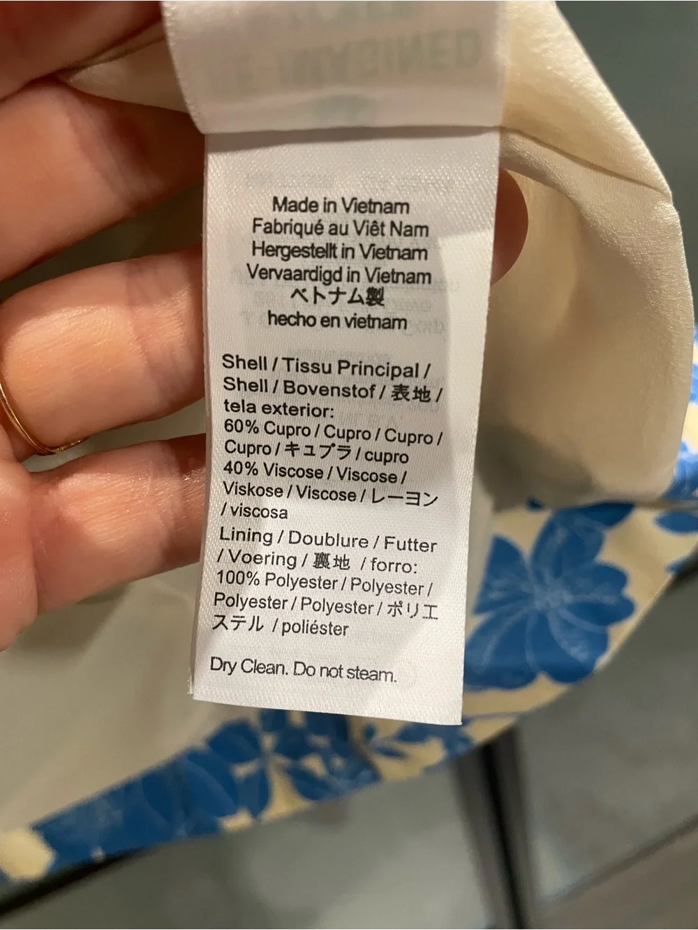 J. Crew Blue Floral Blazer on Cream
